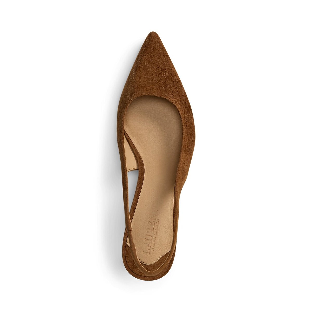 Escarpins slingback en cuir suédé, LOLAH II tabac, LAUREN RALPH LAUREN