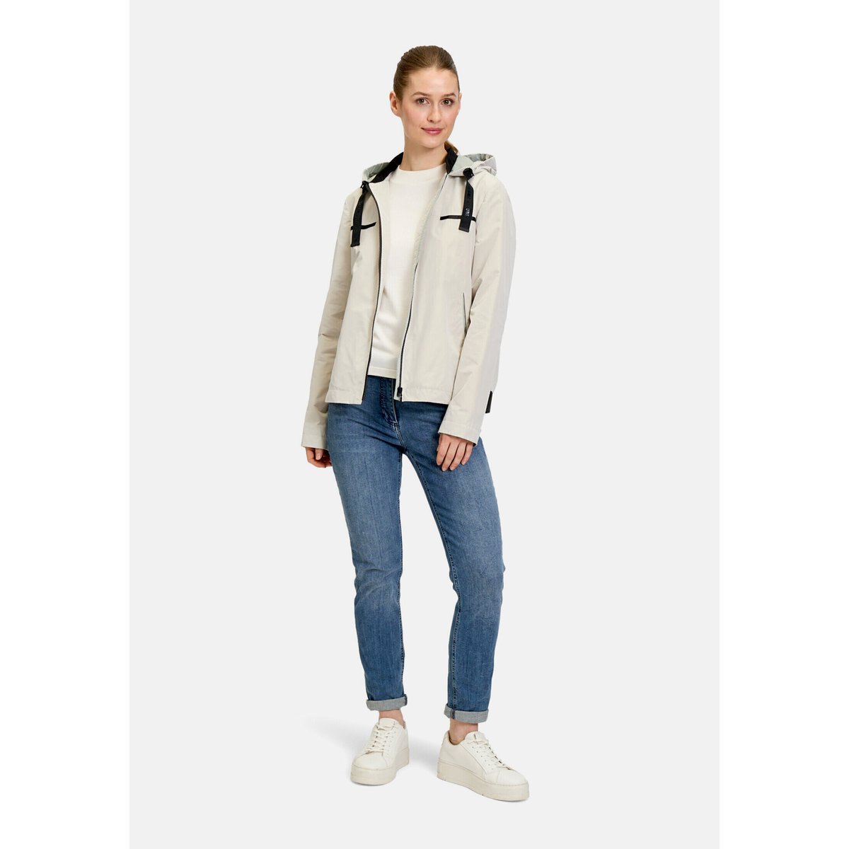 Veste d'été à capuche gris, AMBER & JUNE
