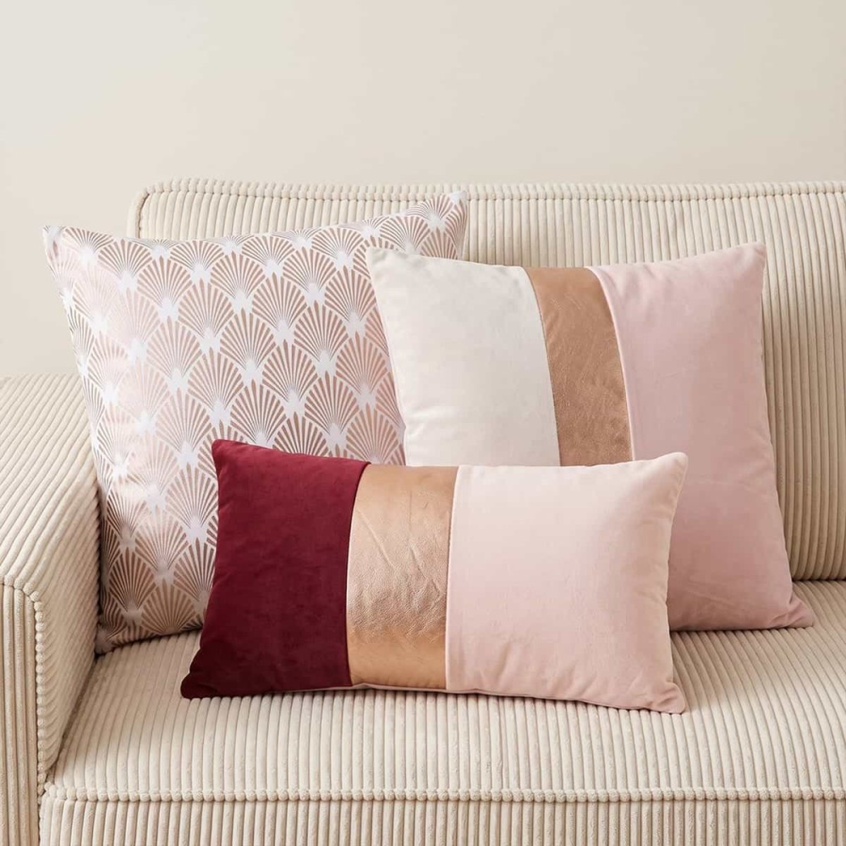 Coussin satiné 40x40cm rose, ORNAMI