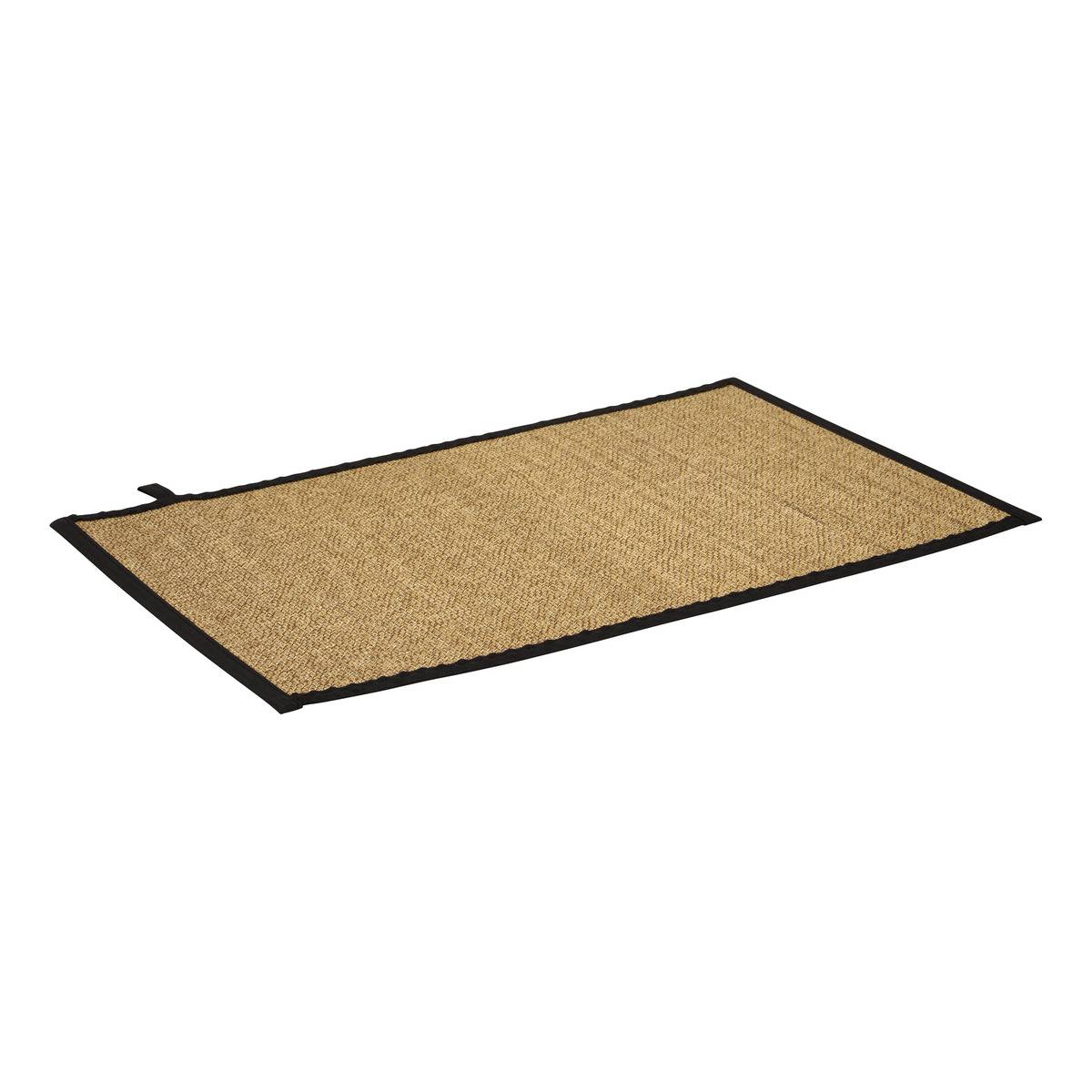 Tapis de bain rectangulaire en bambou STEMY noir, 5FIVE SIMPLY SMART