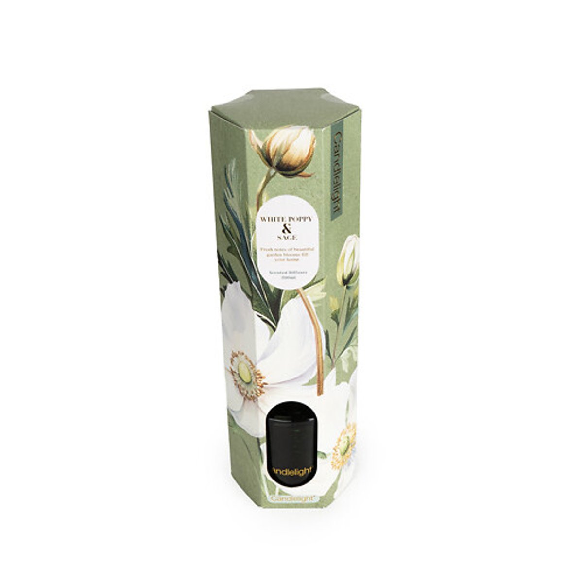 200ml White Poppy & Sage Reed Difuser green, SO'HOME