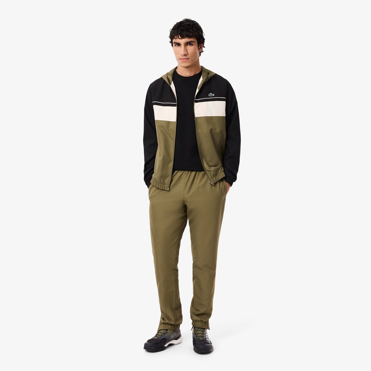 Ensemble survêtement Sport taffetas diamanté vert-7pi, LACOSTE