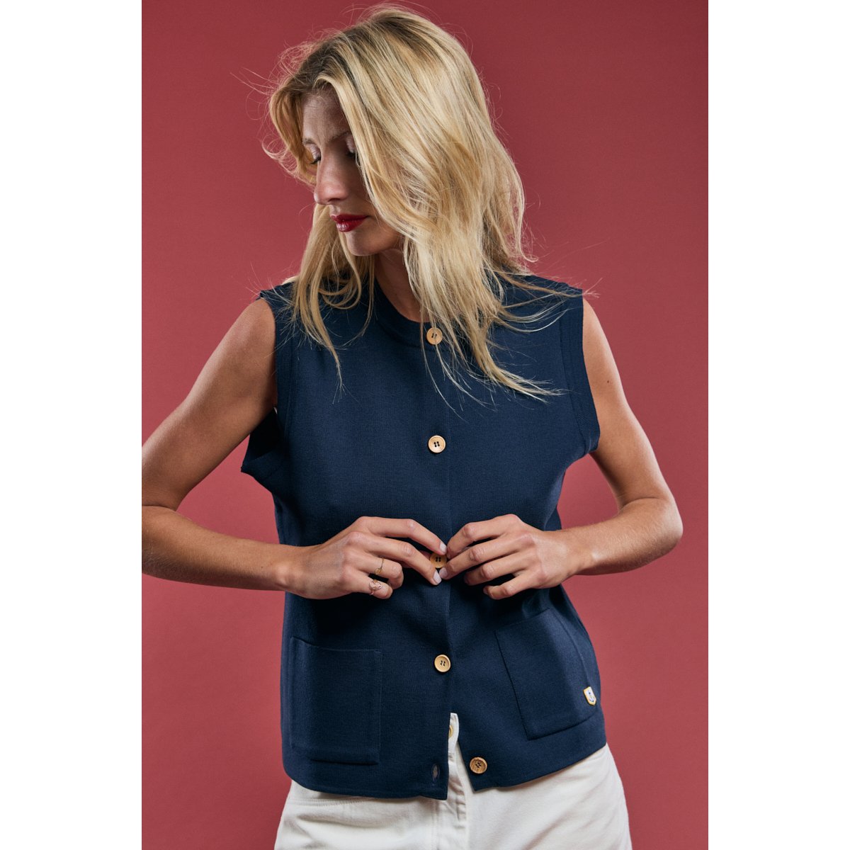 Gilet sans manche mecmor en coton seal, ARMOR-LUX