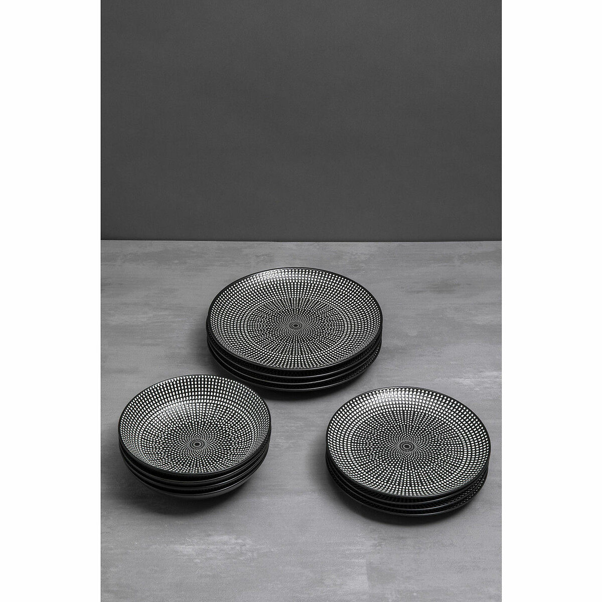 Set di stoviglie Tokyo (12pz) nero , KARE DESIGN