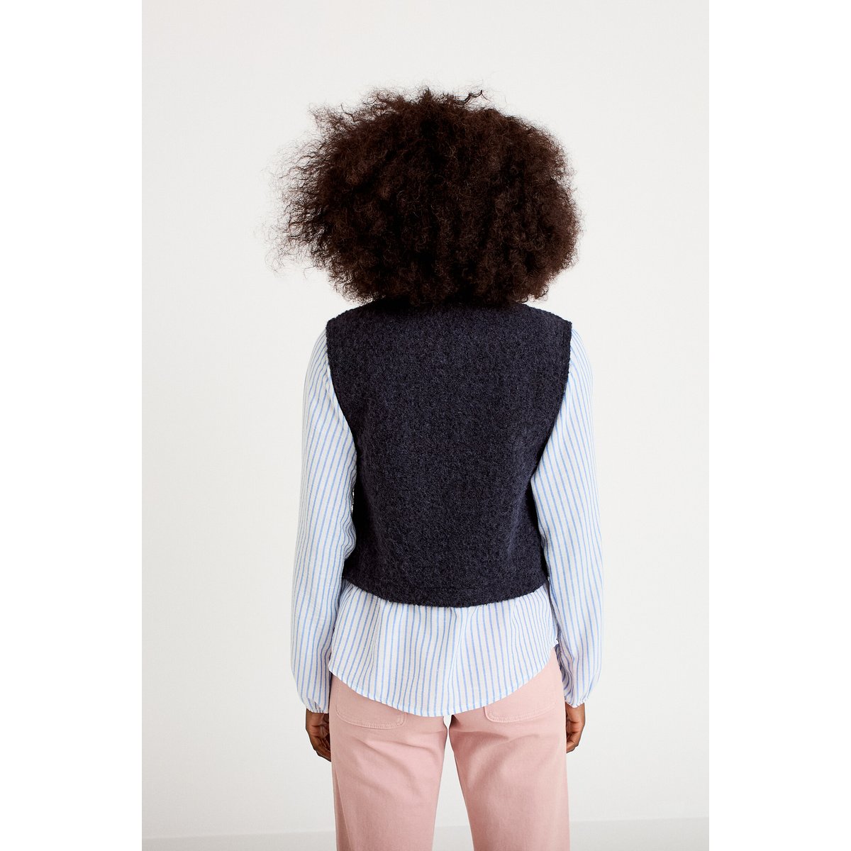 Pull chemise 2-en-1 bleu marine, CACHE CACHE