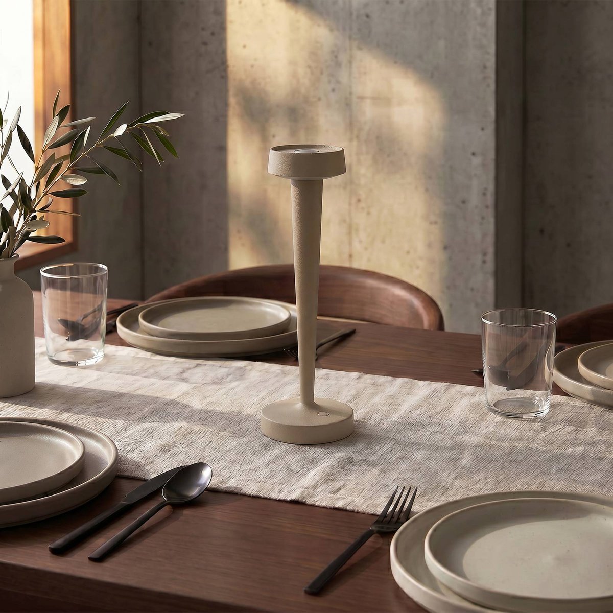 en métal moderneLED, Lea beige, LUCANDE