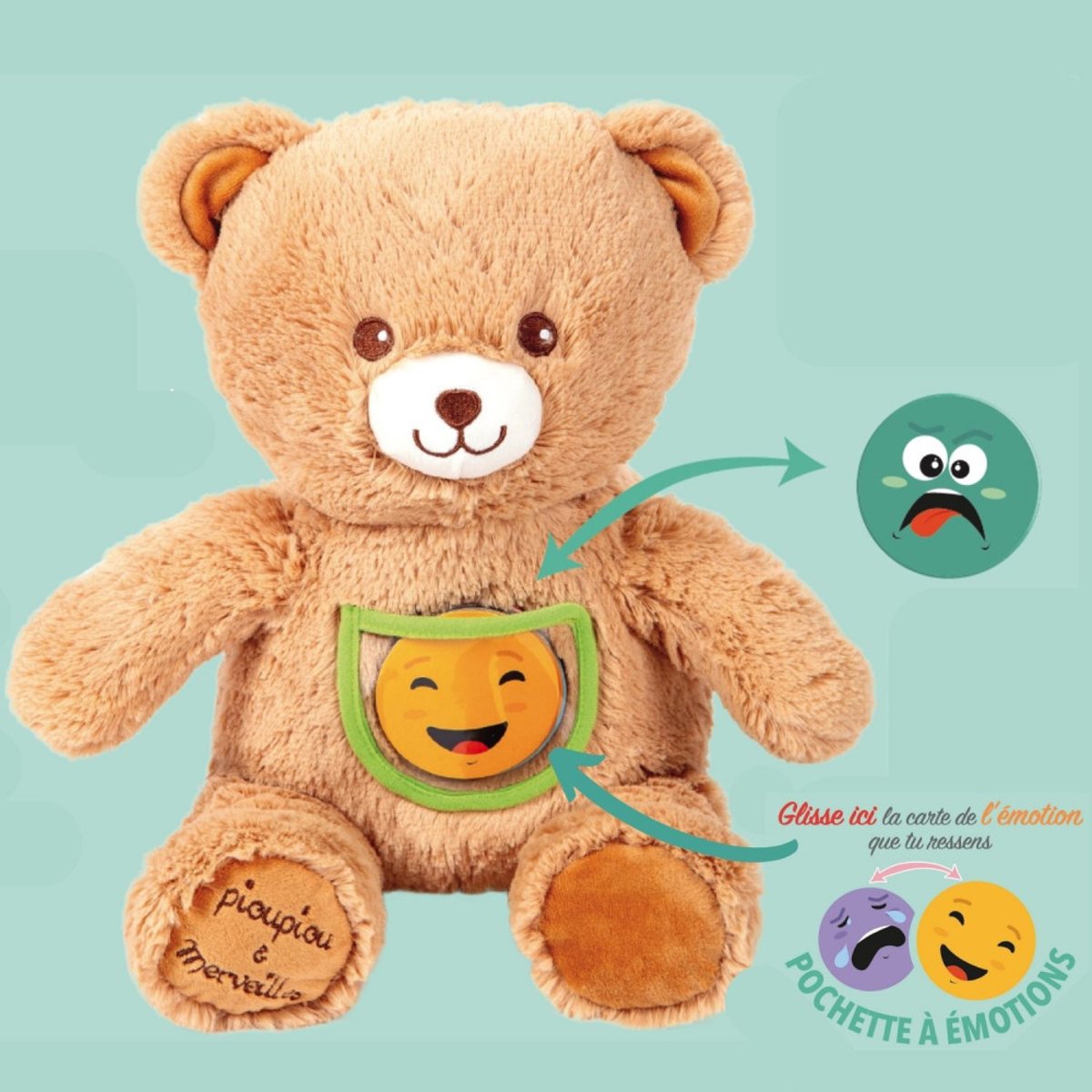 Gaston découe des émotions brun, PIOUPIOU ET MERVEILLES