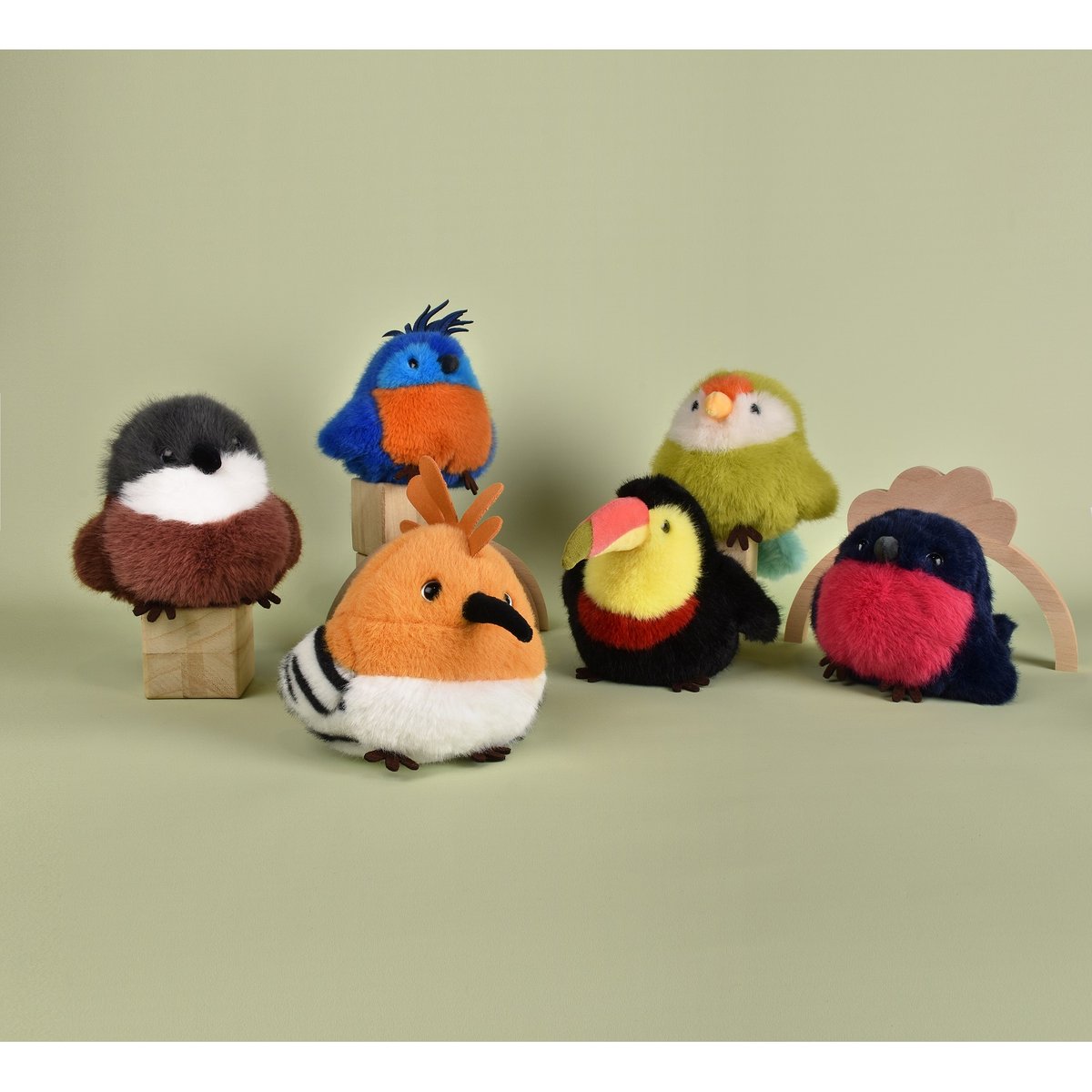 Peluche oiseau LES CUI-CUI PARADIS 15 cm kiwi orange, HISTOIRE D'OURS
