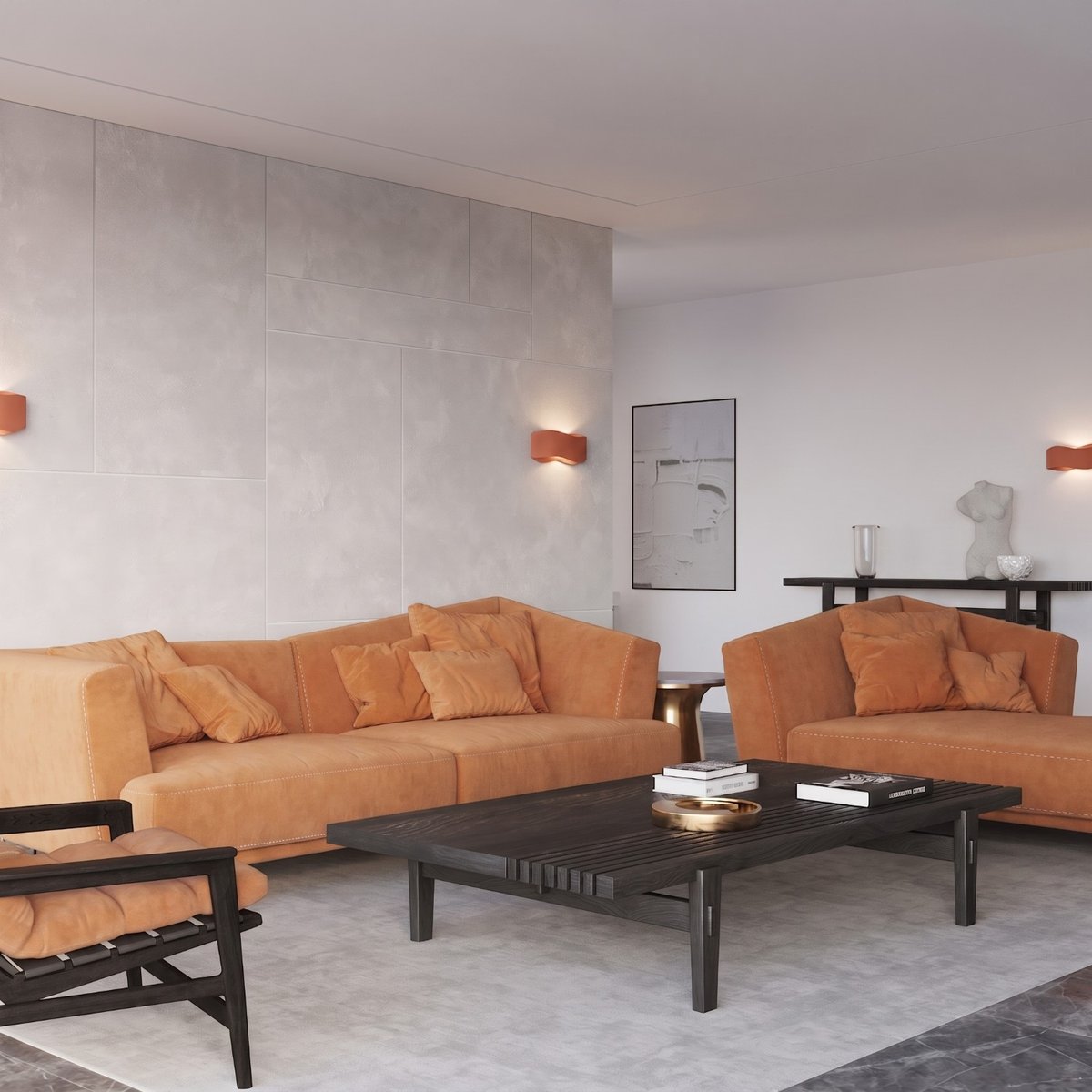 Applique murale Ocre Rouge G9 1 Tila ocre rouge, EDEN