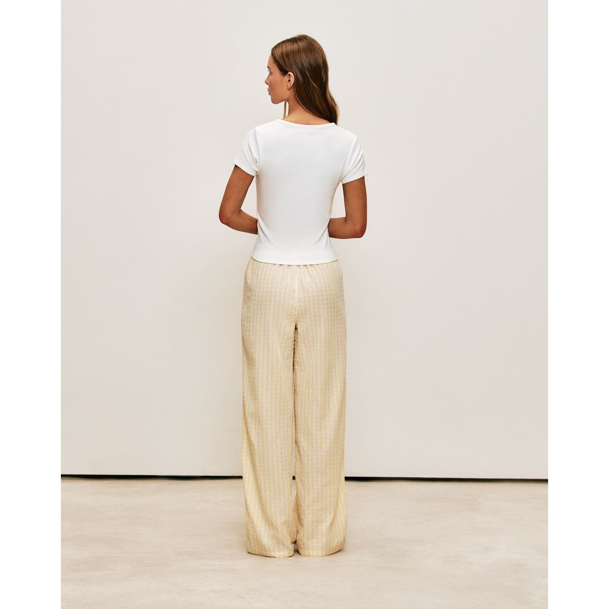 Pantalon en coton popeline FRUITILIZ jaune, UNDIZ