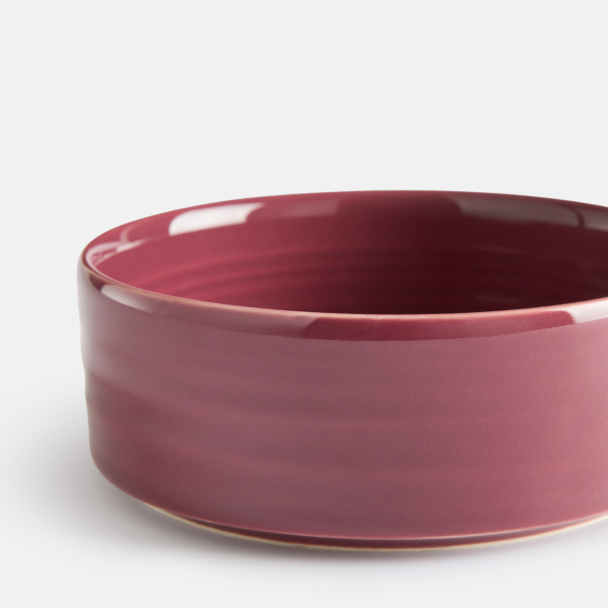 Set of 4 Sacha Reactive Enamel Stoneware Small Bowls burgundy, LA REDOUTE INTERIEURS