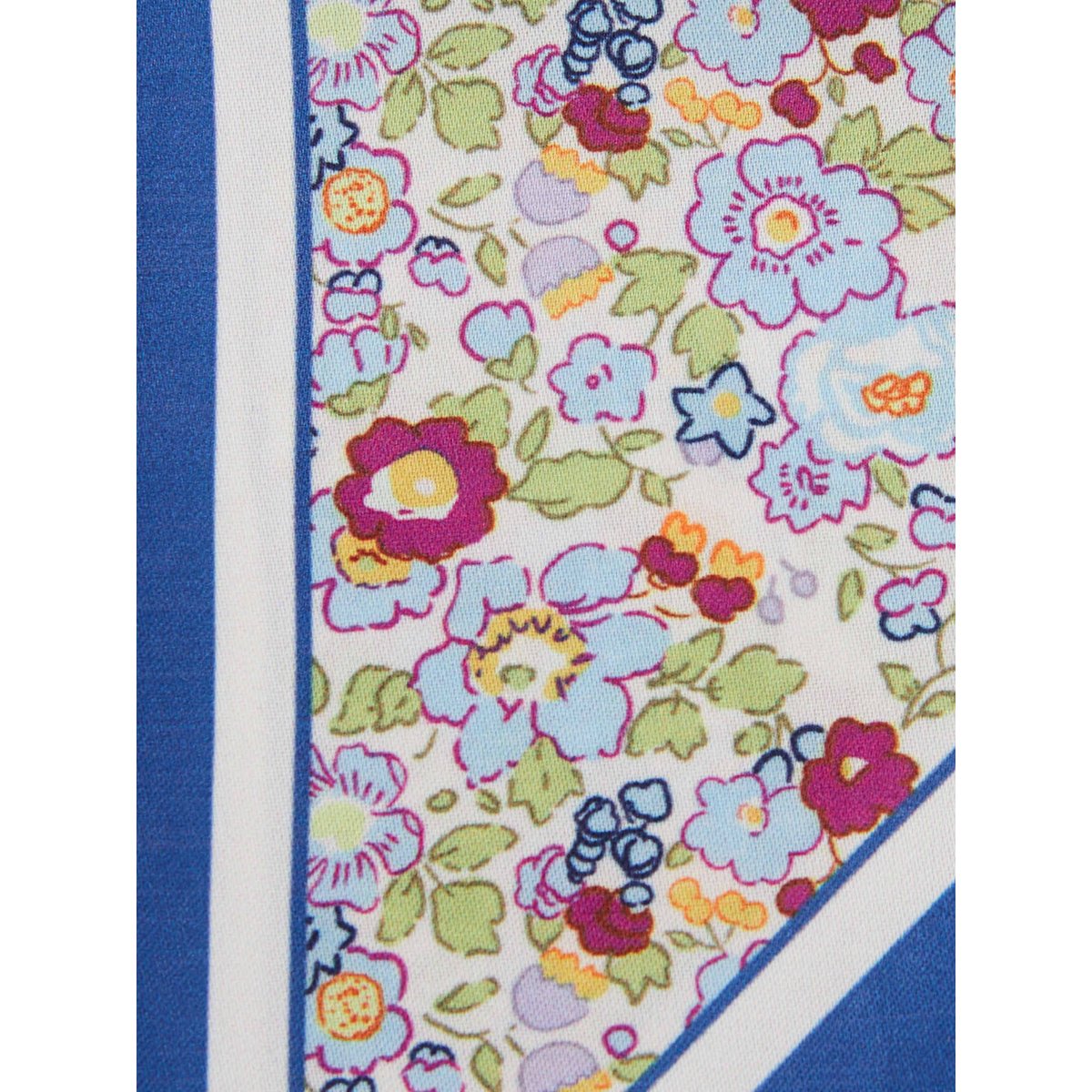 Foulard à fleurs imprimé bleu, DAXON