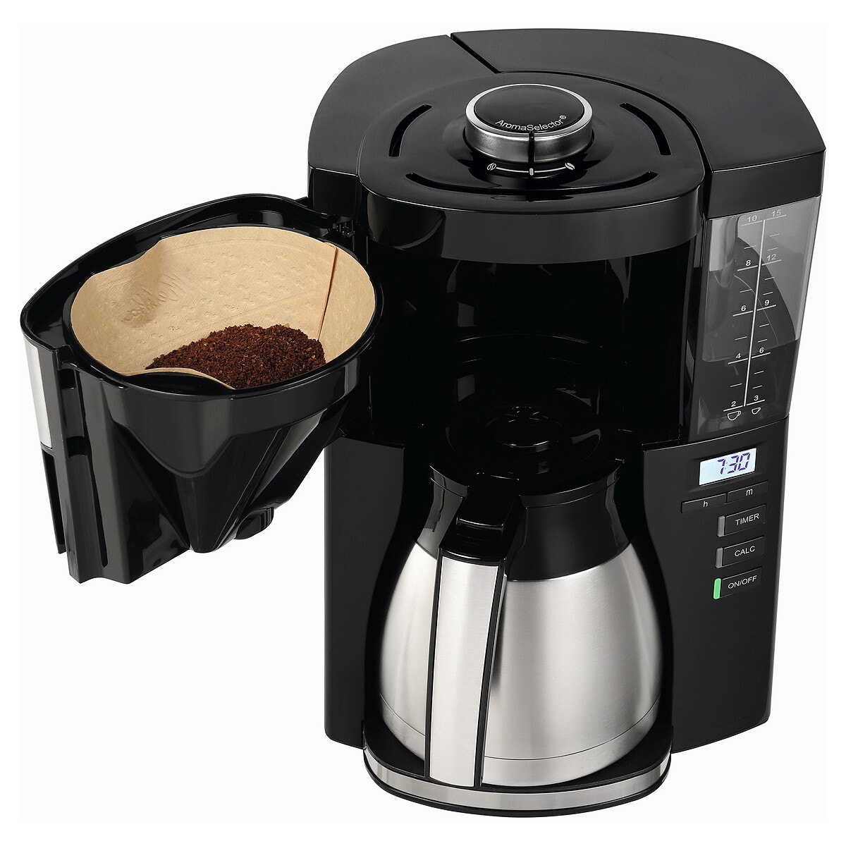 Cafetière filtre programmable Look Therm Timer noir/inox, MELITTA