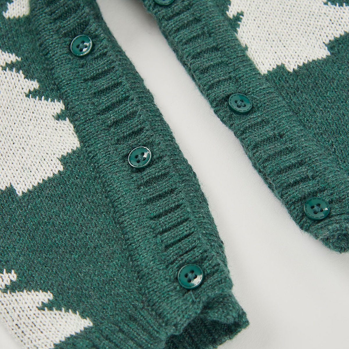 Pyjama bébé imprimée sapins de Noël vert, BOBOLI