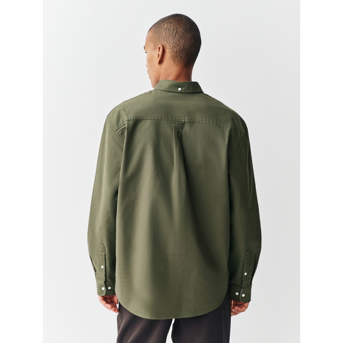 Chemise oxford à manches longues vert foncé, NEXT