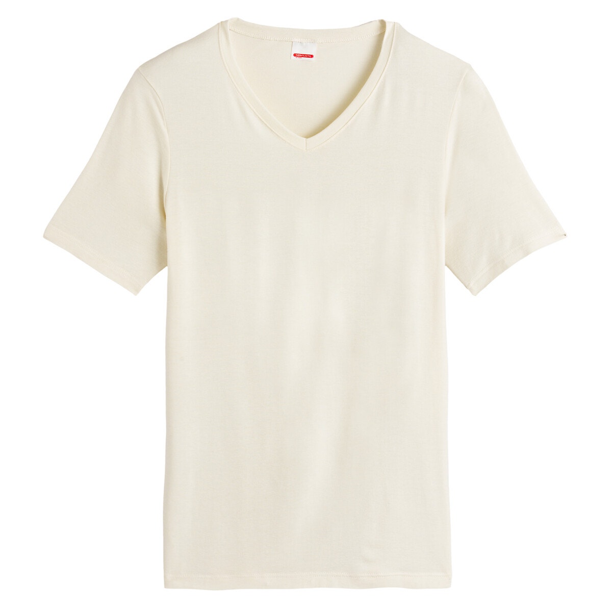 T-shirt Manches Courtes Col V ecru, DAMART