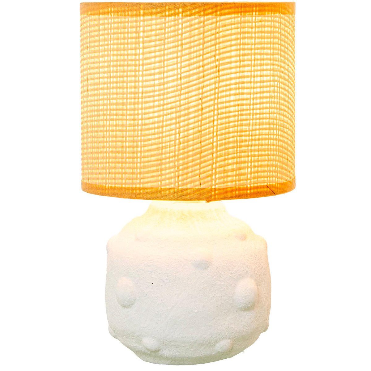 Lampe à poser design en céramique blanche 15x15x25cm blanc, WADIGA