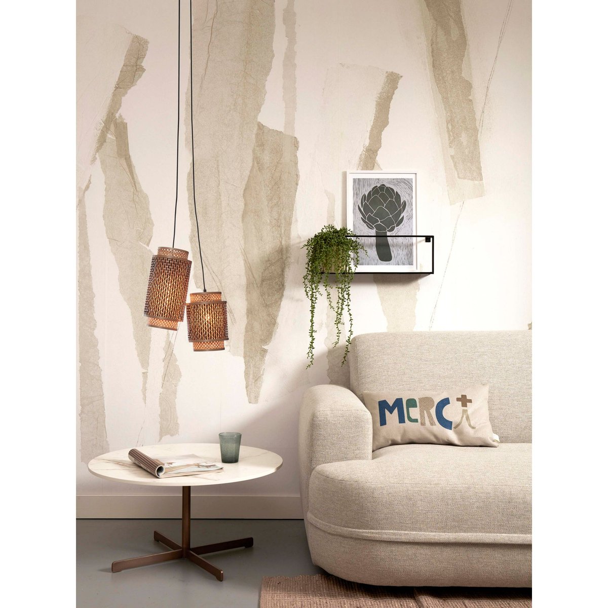 Suspension Bambou BHUTAN naturel, GOOD & MOJO