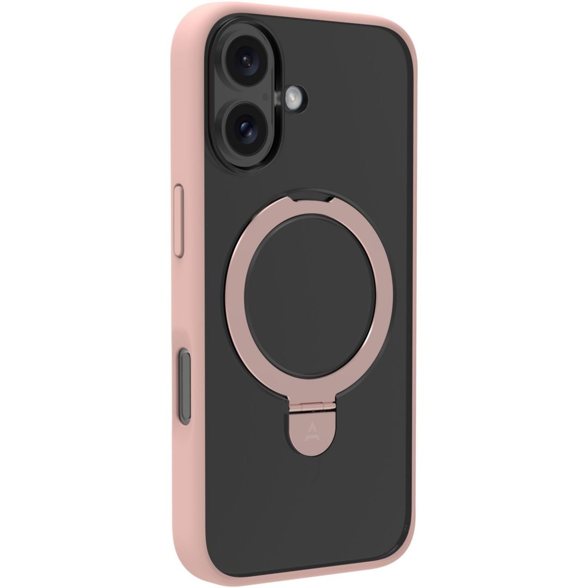 Coque iPhone 17 magnétique stand Rose couleur unique, ADEQWAT