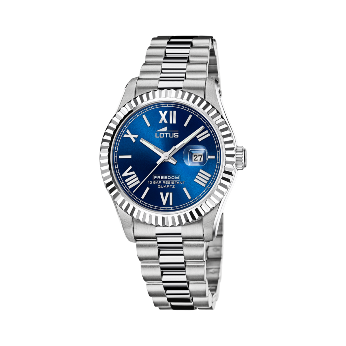 Montre Analogique FREEDOM argenté bleu argenté, LOTUS