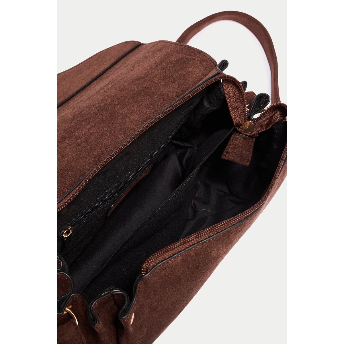 Sac aspect daim marron, CACHE CACHE