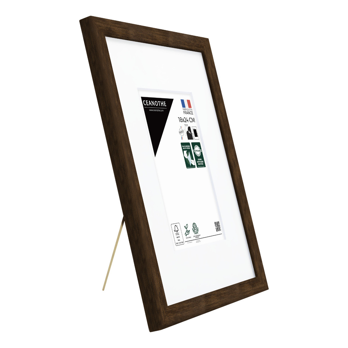 Cadre Photo Avec Passe-partout En Bois WILD brun, CEANOTHE