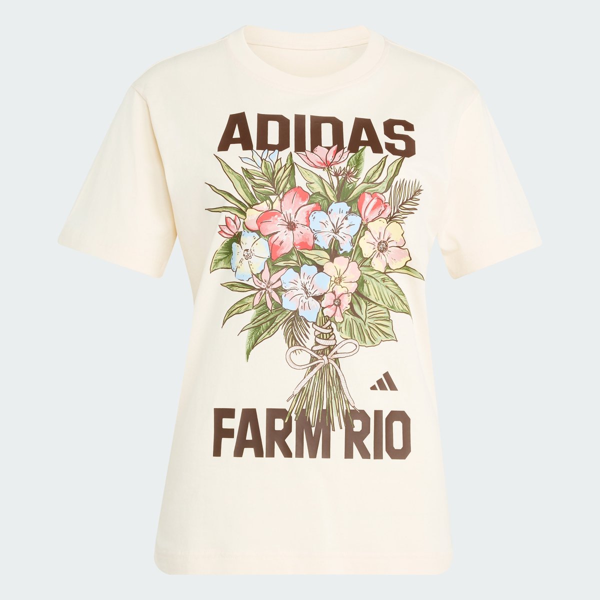 T-Shirt Graphique Adidas X Farm Rio T-Shirt Graphique Adidas X Farm Rio ecru tint / shadow brown / multicolor, ADIDAS SPORTSWEAR