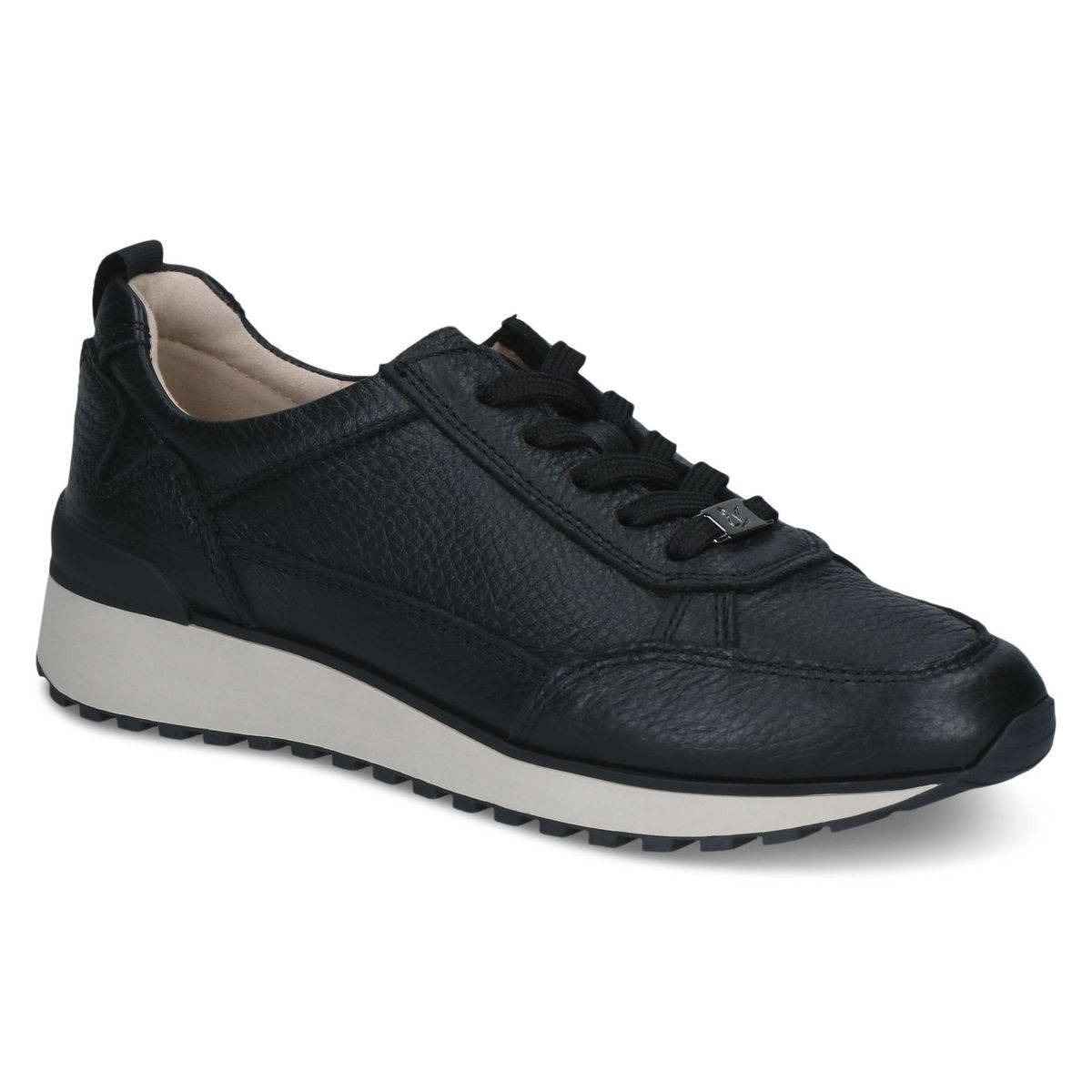 Basket en cuir noir cuir, CAPRICE
