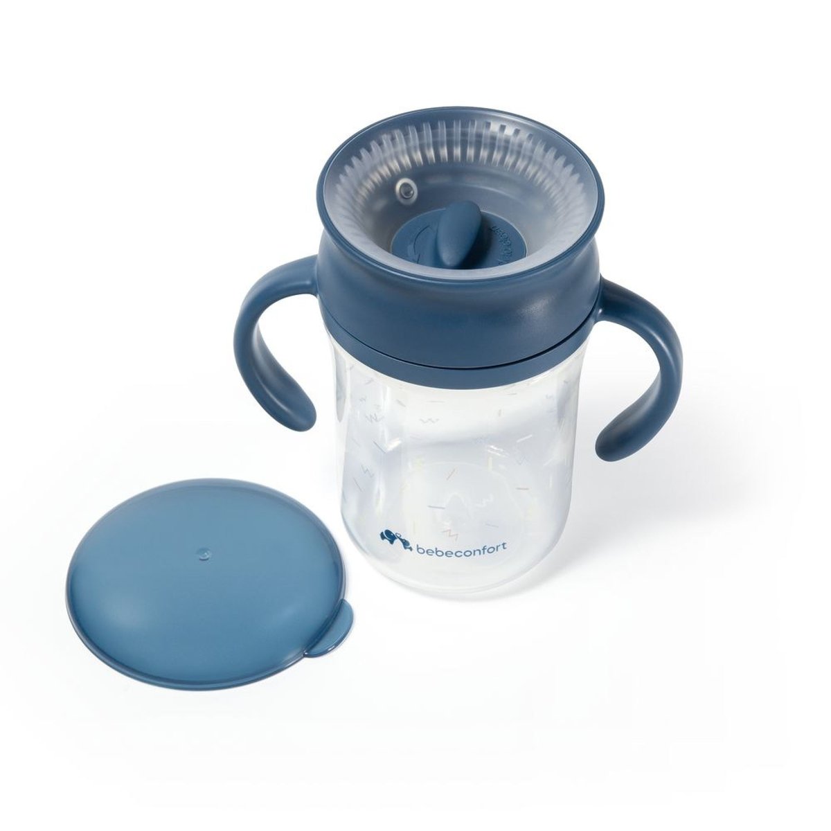 Tasse d'apprentissage 360° - 240 ml Memphis - Bubbly blue couleur unique, BEBECONFORT