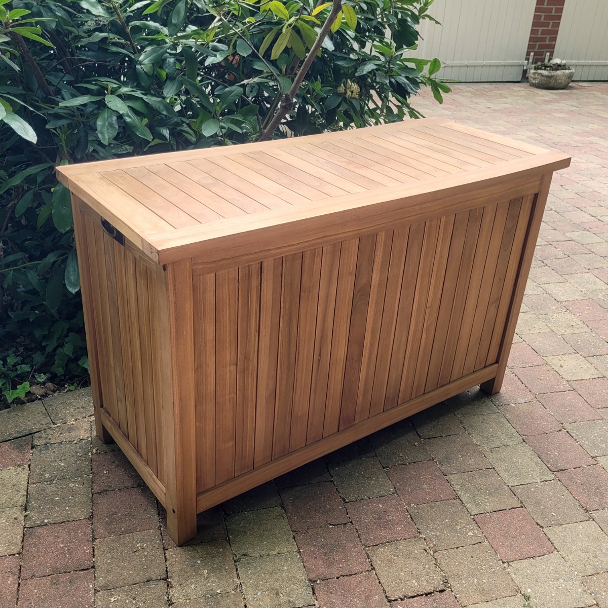 Coffre de jardin en teck massif Aoba naturel, TECK ATTITUDE
