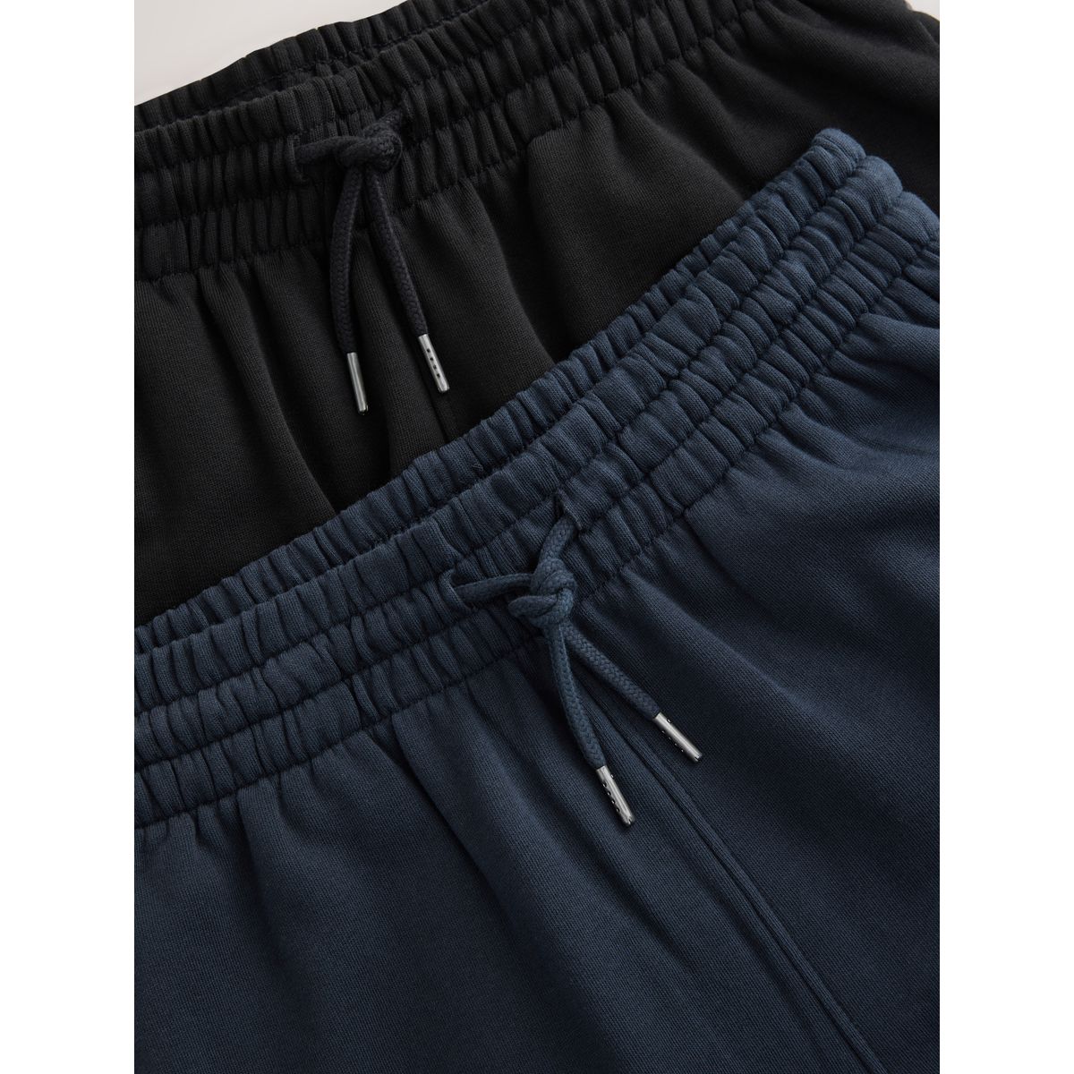 Jogging brossé sur l’envers, lot de 2 noir/bleu marine, NEXT