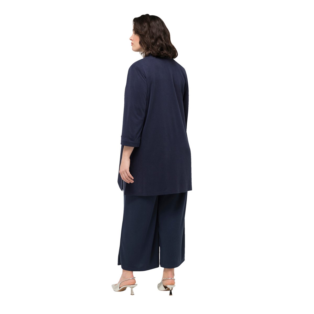 Blazer en jersey avec col à revers marine, ULLA POPKEN