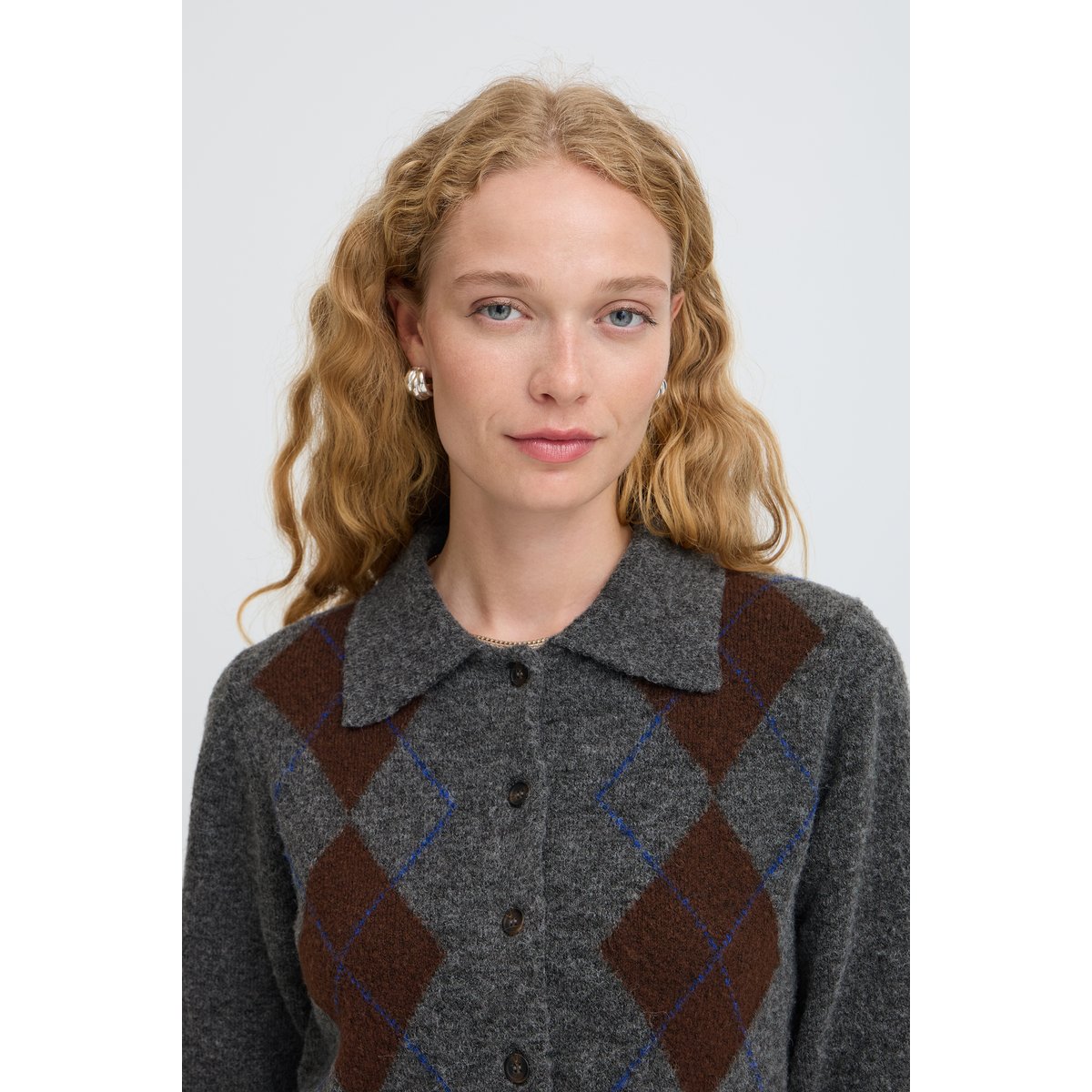 Á manches courtes gris dark grey mel. argyle, B.YOUNG
