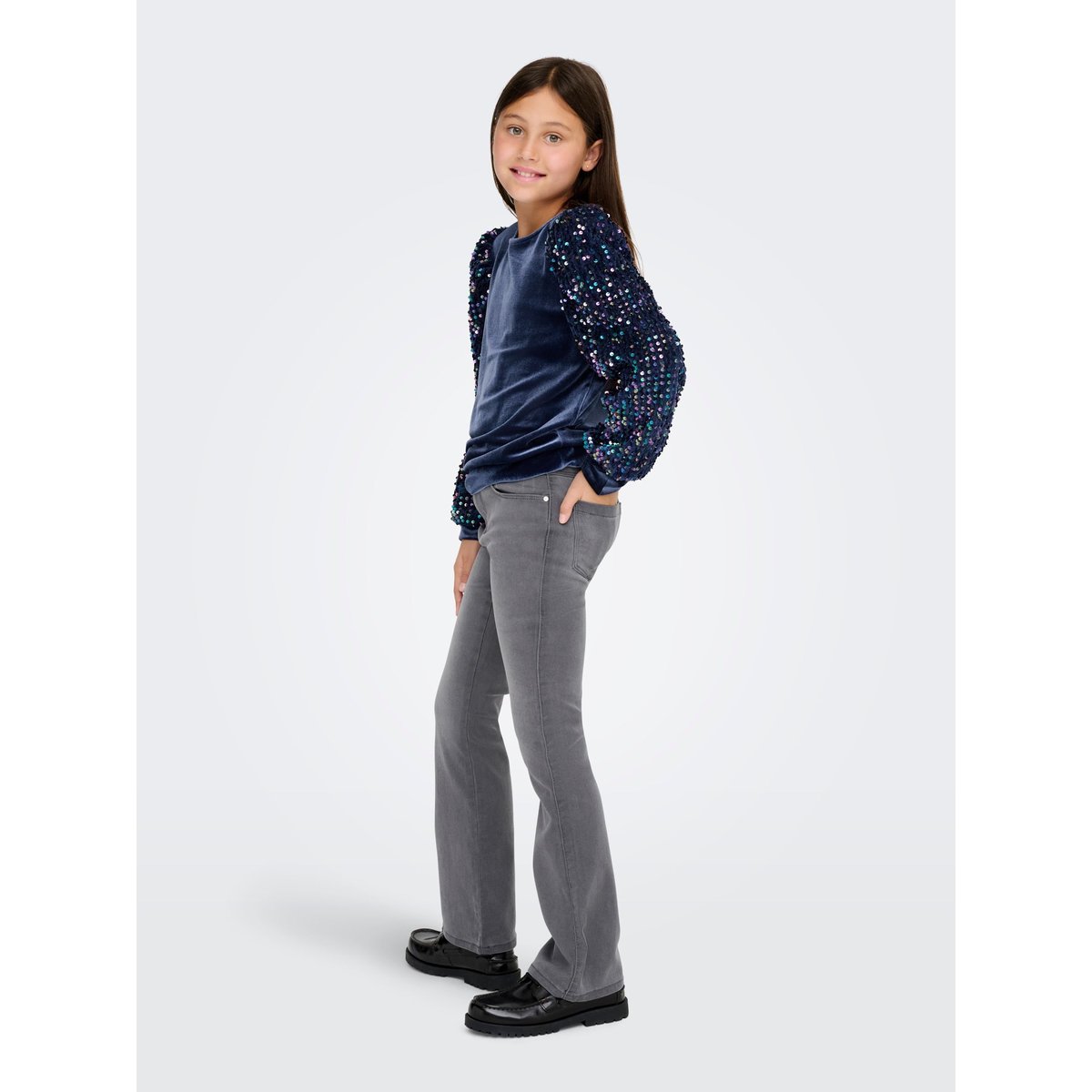 Jean Flared dark grey denim, KIDS ONLY
