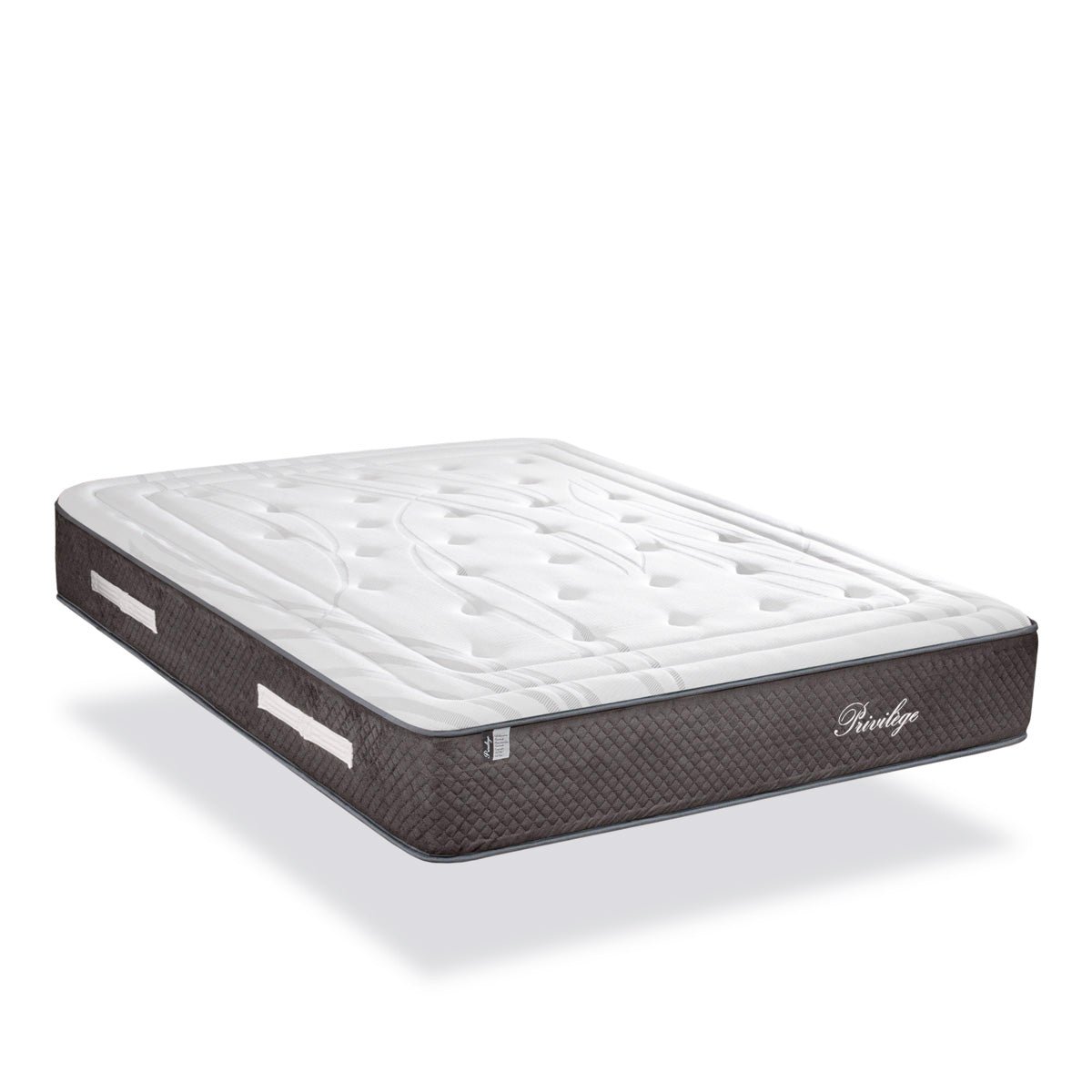 Ensemble Matelas Hybride PRIVILÈGE avec sommier blanc, BELLECOUR
