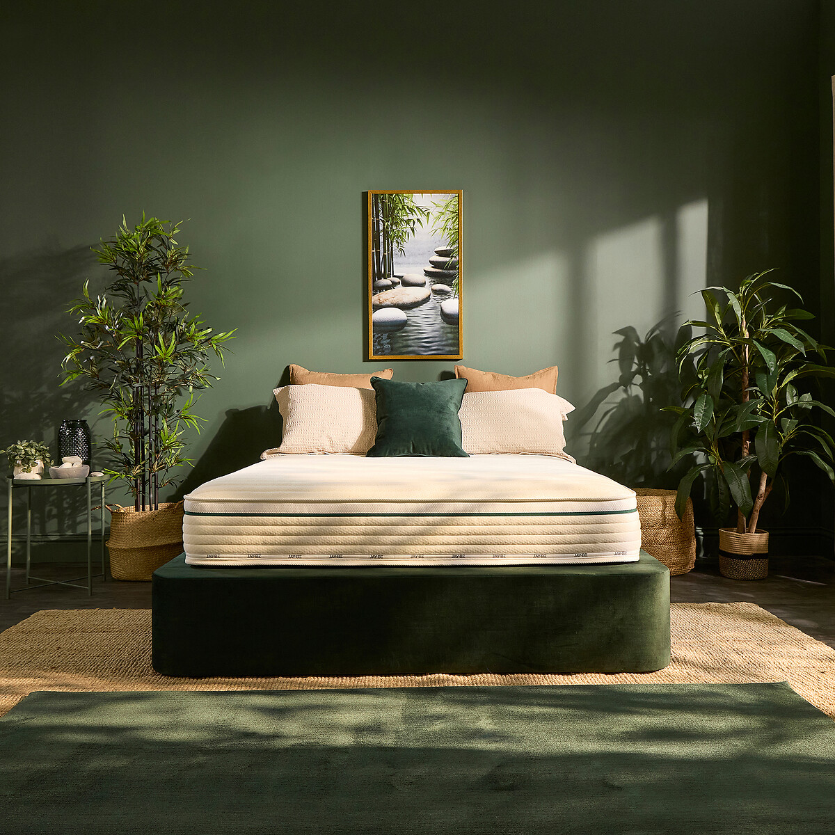 Jay-Be® Natural Fresh Bamboo Hybrid 2000 e-Pocket Mattress ecru/green, JAY-BE
