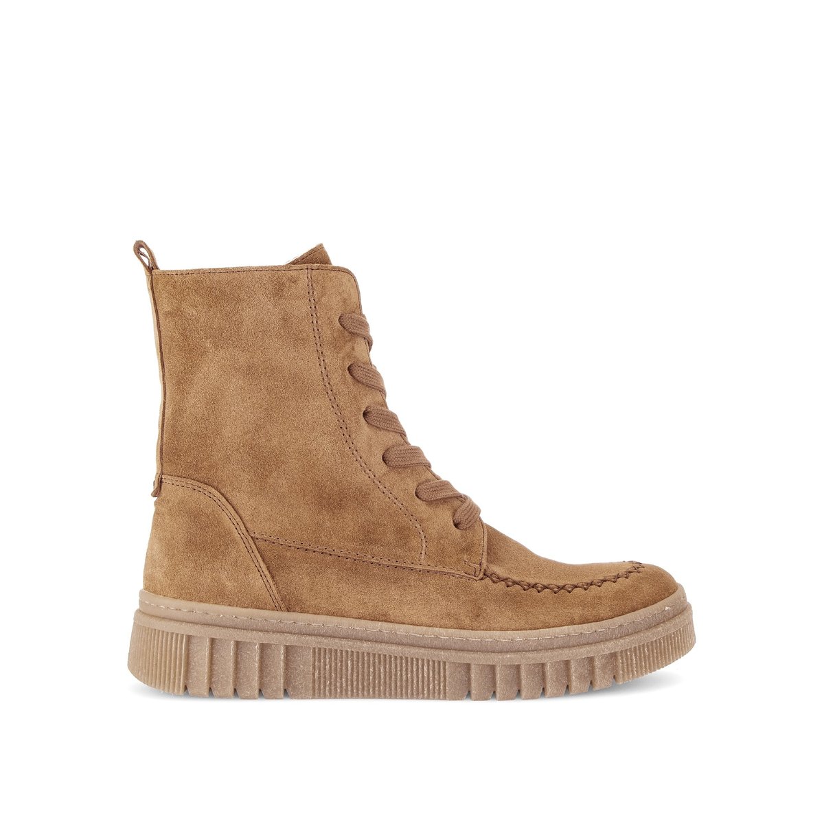 Bottines en cuir à talon compensé marron velours, GABOR