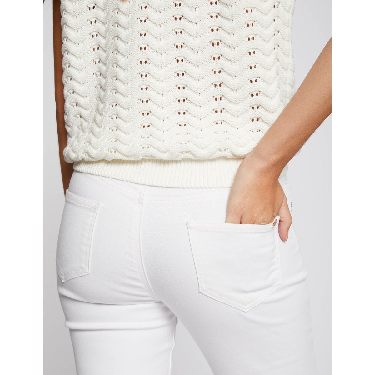 Pantalon Slim blanc, MORGAN