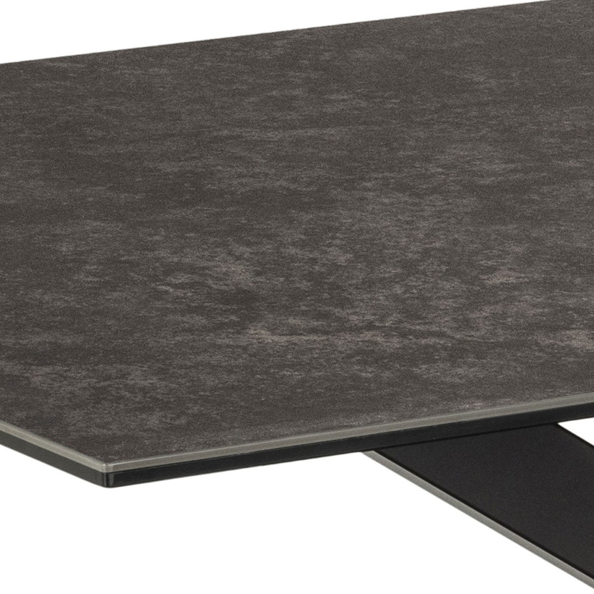 Table à manger 6 personnes en céramique et métal- EURAME noir, DRAWER