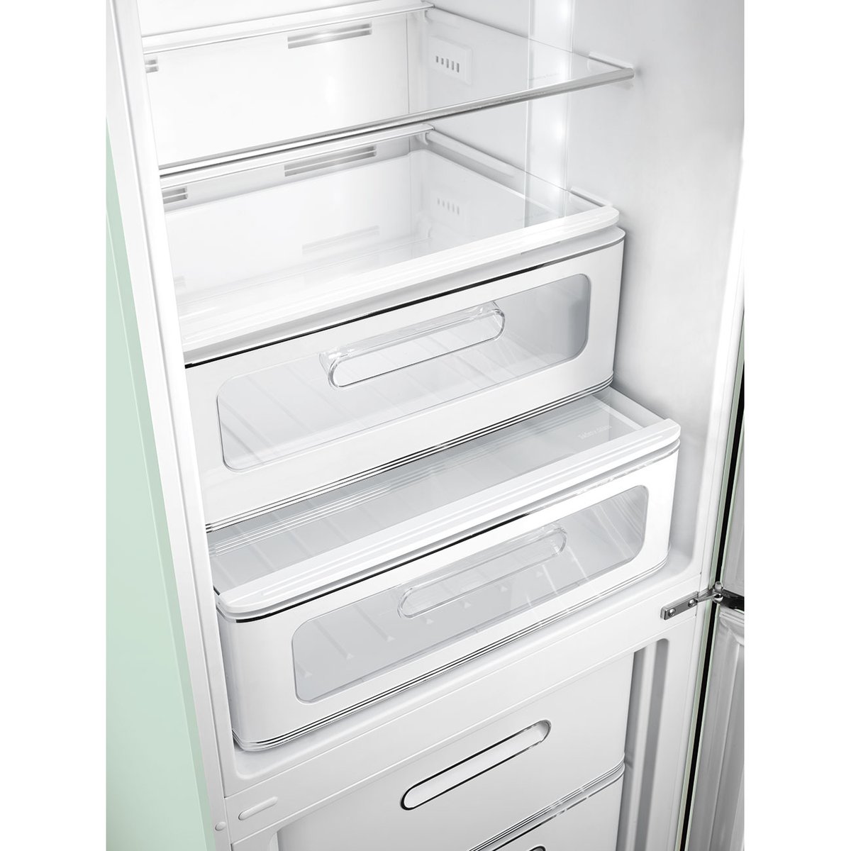 Réfrigérateur 2 portes combiné poignées à gauche FAB32 vert d'eau brillant, SMEG