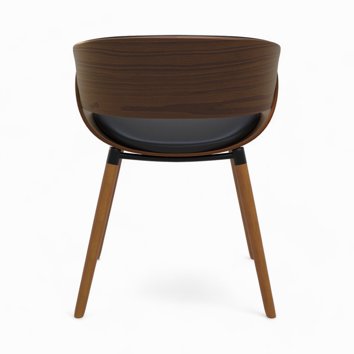 Table et chaises 8 personnes en cuir synthétique - SURDIMAN marron et noir, MAISON PAVANE