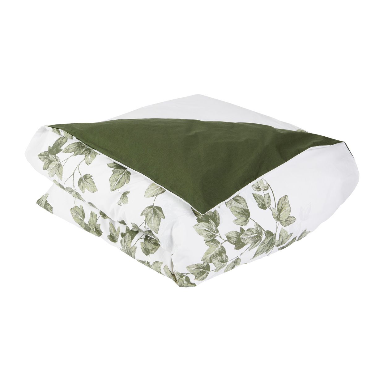 Housse De Couette Percale De Coton - LIERRE feuillage, TRADITION DES VOSGES