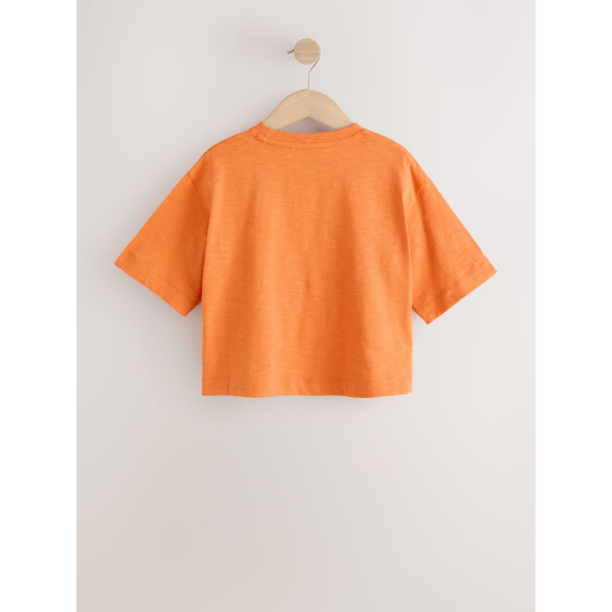 T-shirt droit oversize brodé orange soleil, NEXT