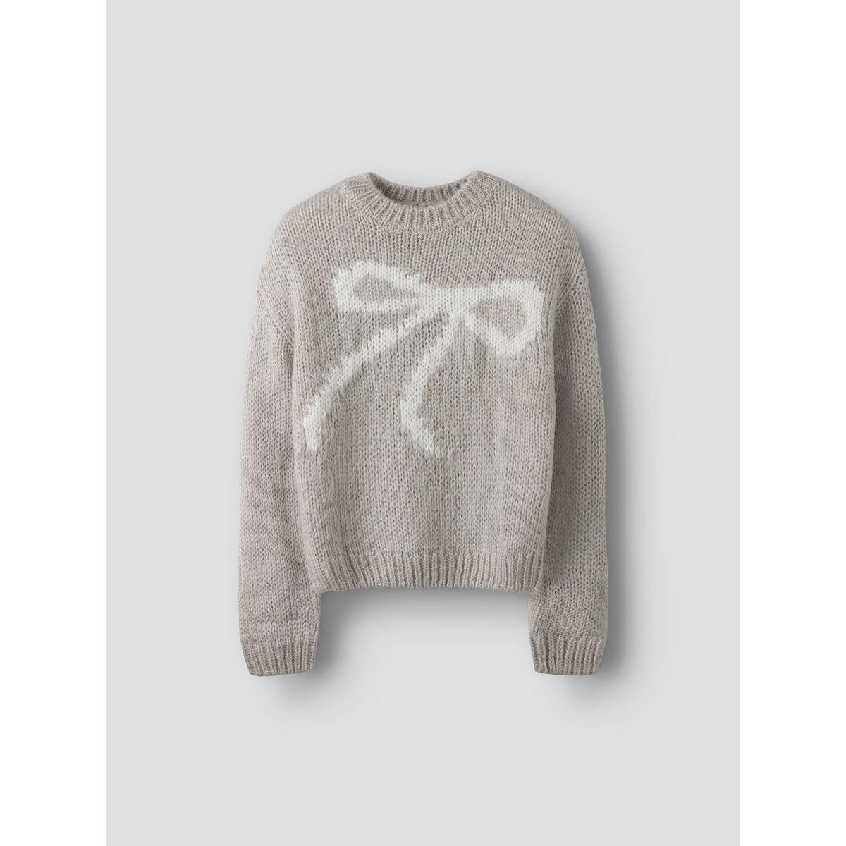 Pull En Maille gris - light grey melange1, NAME IT