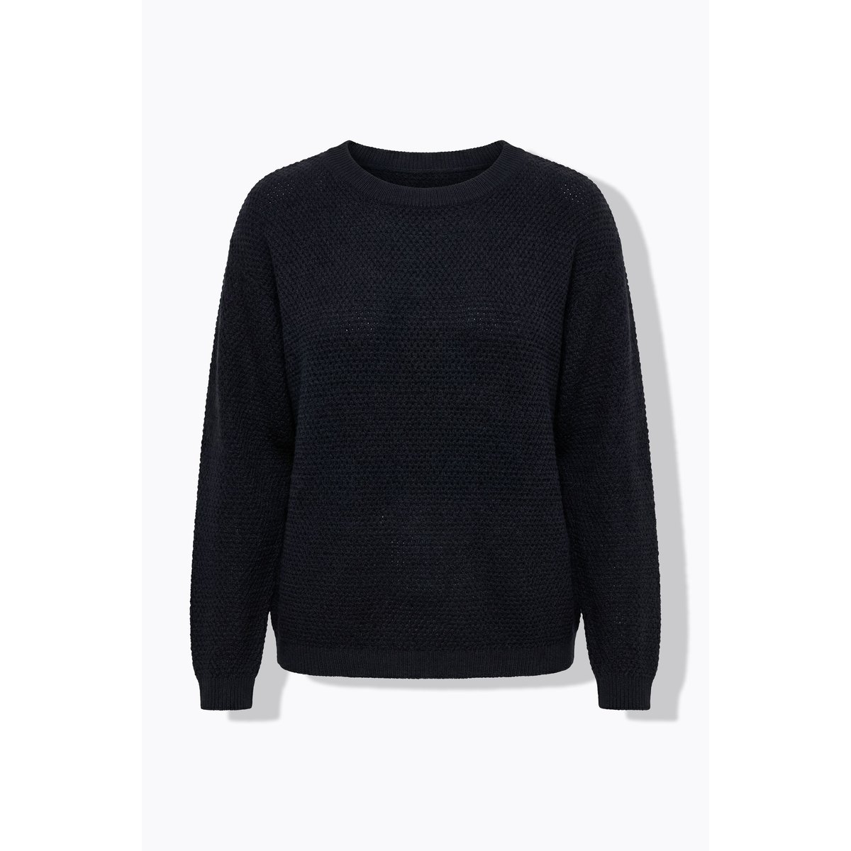 Pull coupe Boxy Shape en maille ajourée noir, STUDIO UNTOLD