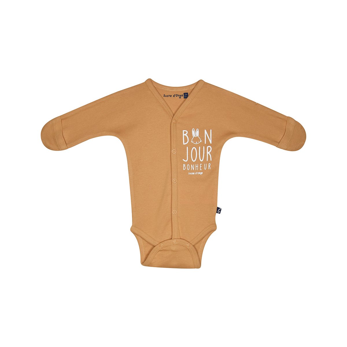 Lot de 2 bodies nickson ouverture devant naissance beige, SUCRE D'ORGE