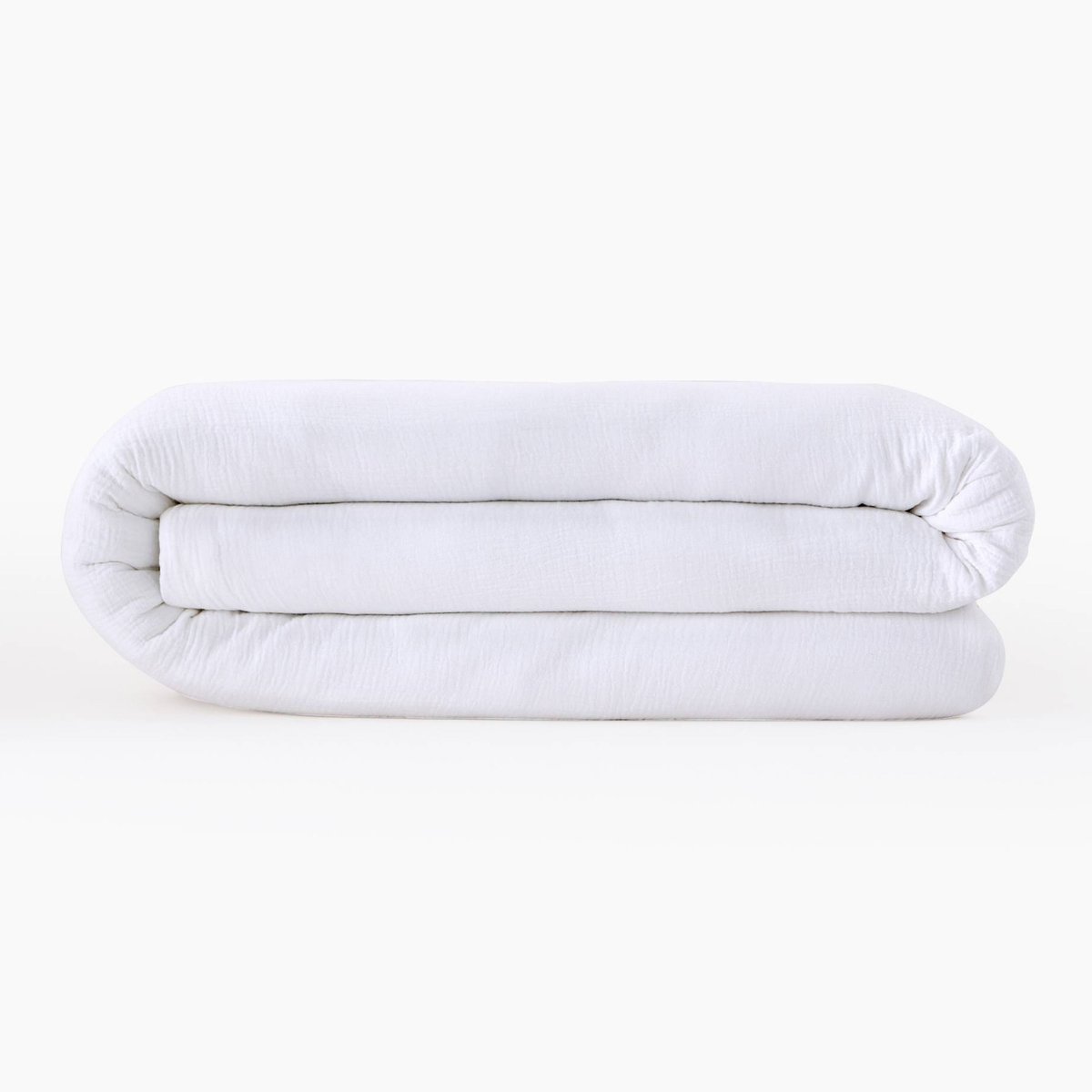 Housse de couette unie, gaze de coton, 100% coton bio GOTS blanc, MONOPRIX