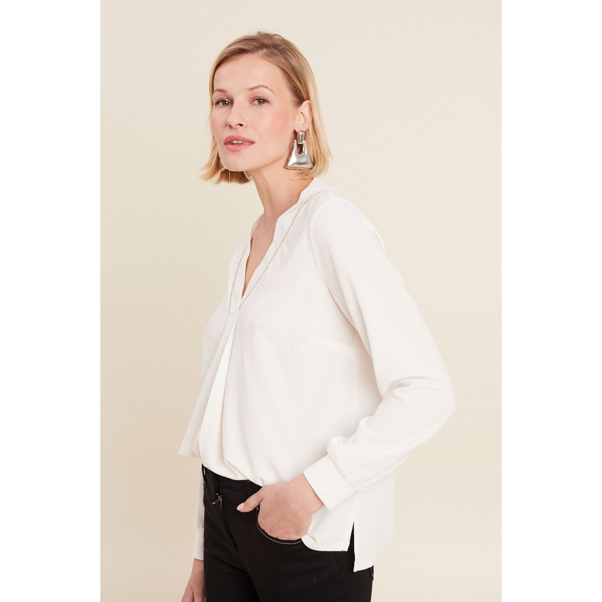 T-shirt manches longues blanc, BREAL