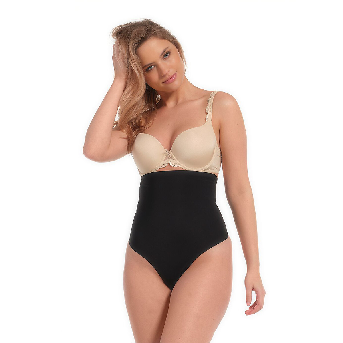 String met hoge taille, shapewear Maxi Sexy Hi-tong zwart, MAGIC BODYFASHION