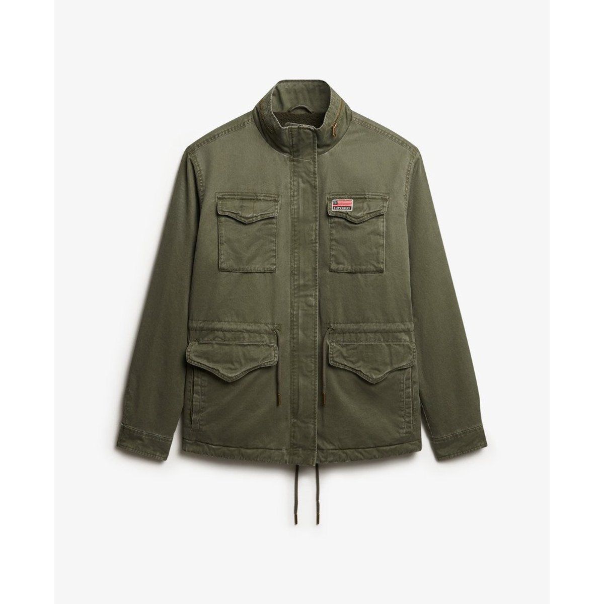 Veste Militaire en Borg kaki sauvage, SUPERDRY